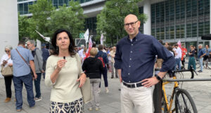 Foto di repertorio con Paola Pizzighini e Marco Fumagalli